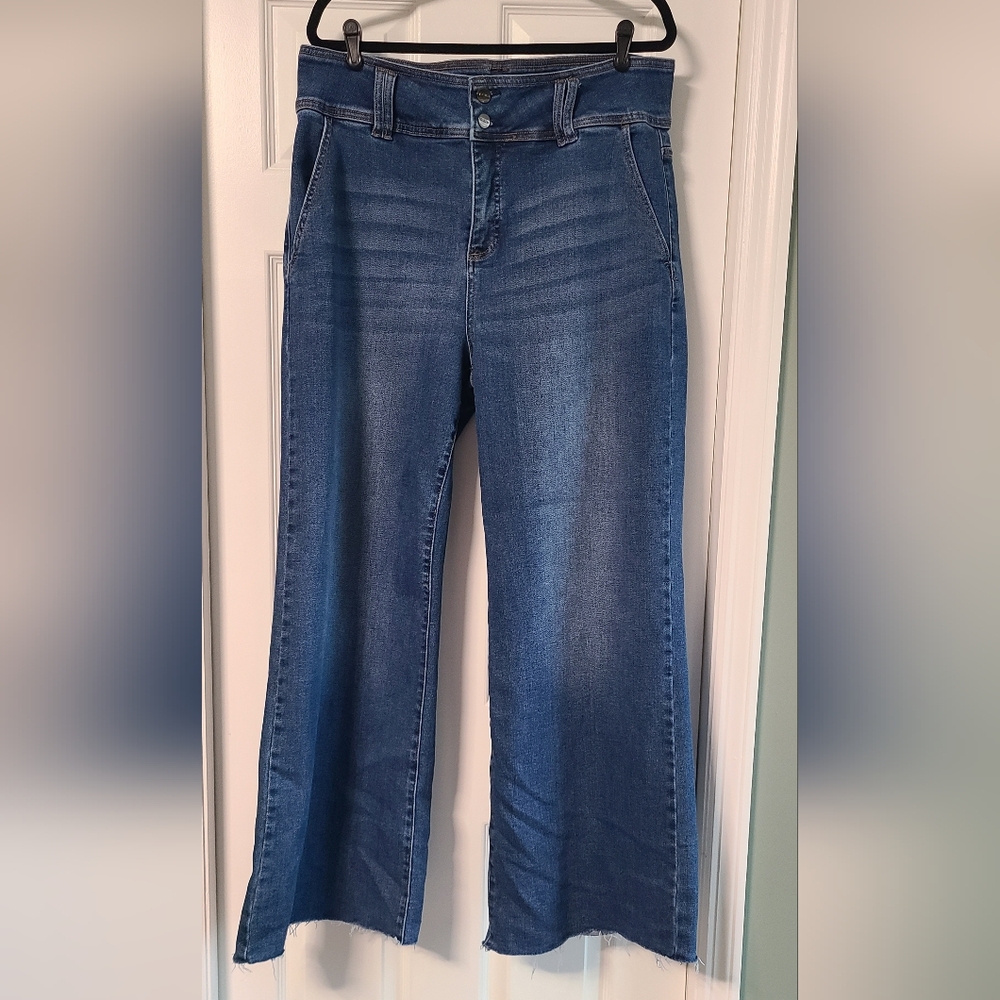 Risen, Double Button, High Rise, Wide Leg jeans, 2X